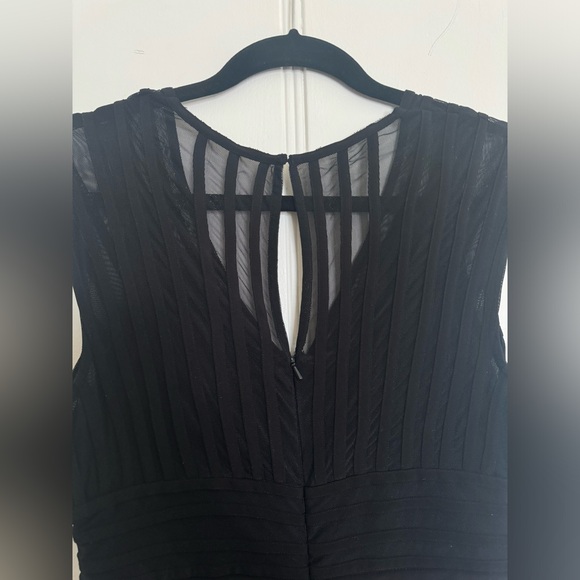 Adrianna Papell Pleated Jersey Sheath Midi Dress, Black, Size 6 - Picture 12 of 14